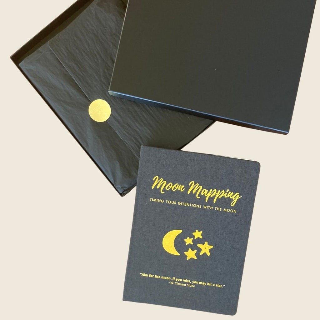 Luxury A4 Linen Journal: Moon Mapping